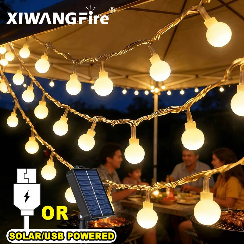 Outdoor Camping Lighting - Luci a Stringa Solari/USB/a Batteria 3-10M,