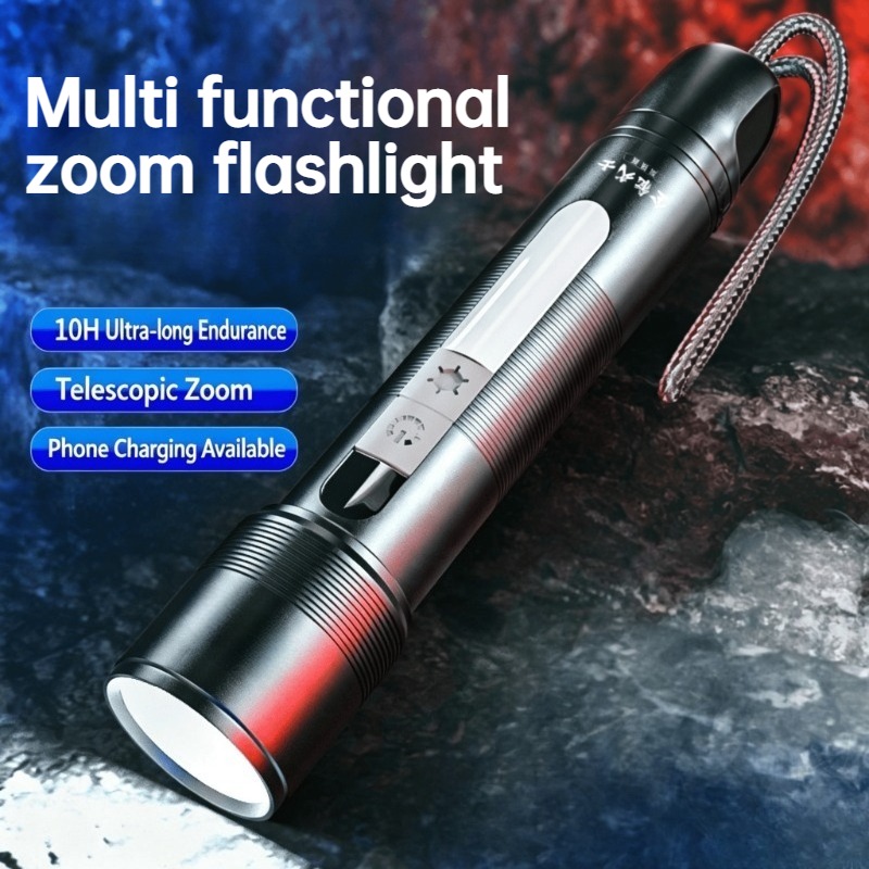 Outdoor Camping Lighting - Torcia LED Multifunzione Zoomabile con Luce