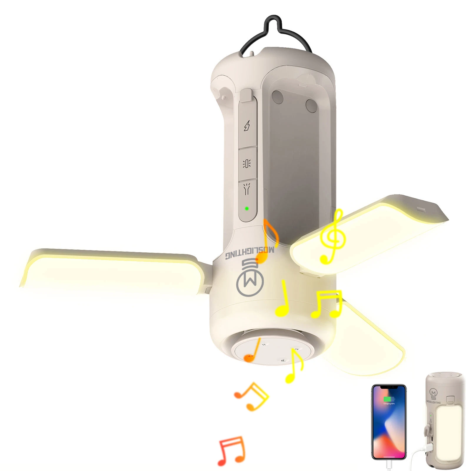 Zd Outdoor Camping - Lanterna da campeggio pieghevole MOSLIGHTING con