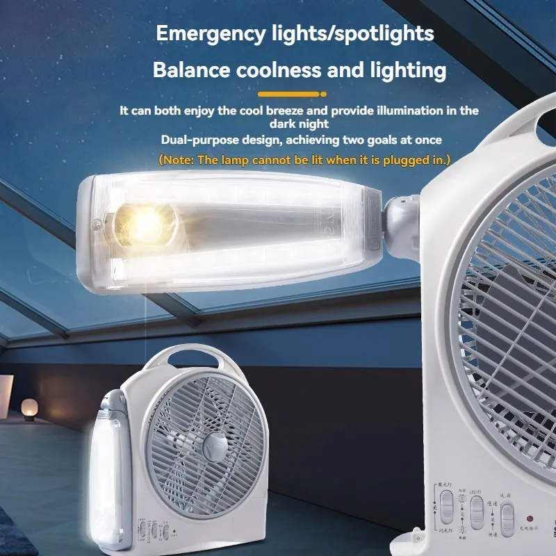 Outdoor Camping Fans - Ventilatore Elettrico Portatile da 10 Pollici