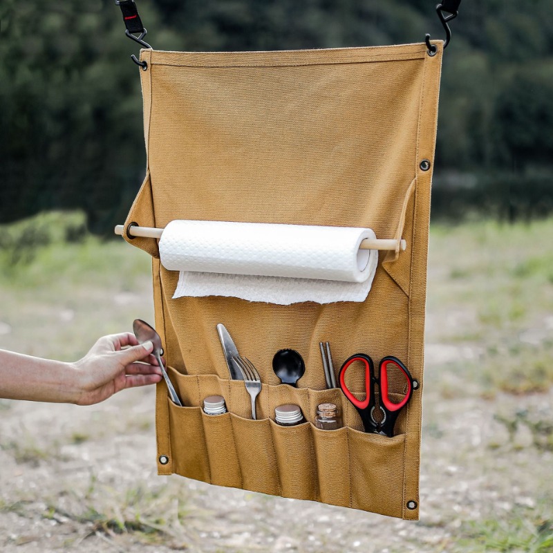Outdoor Camping Wallpaper - Organizzatore di utensili in tela per