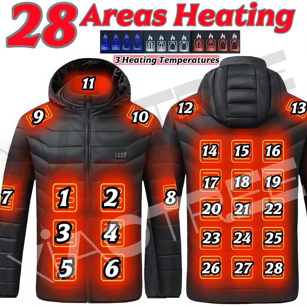 Outdoor Camping Outfit - 28 aree Giacca riscaldante da donna