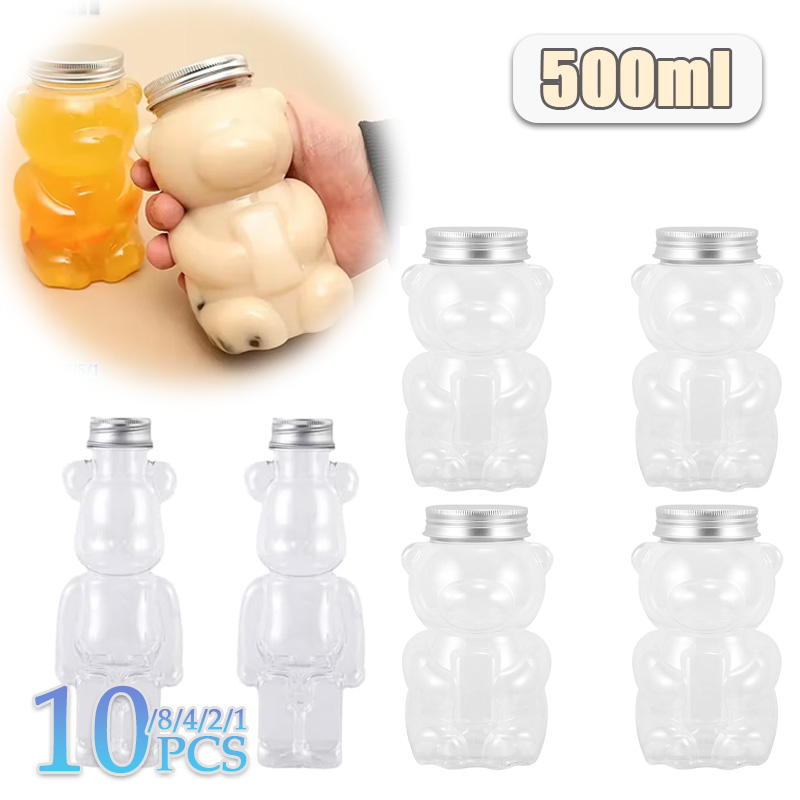 Bear Canister - 1/2/4/8/10 Pezzi Bottiglia Trasparente a Forma
