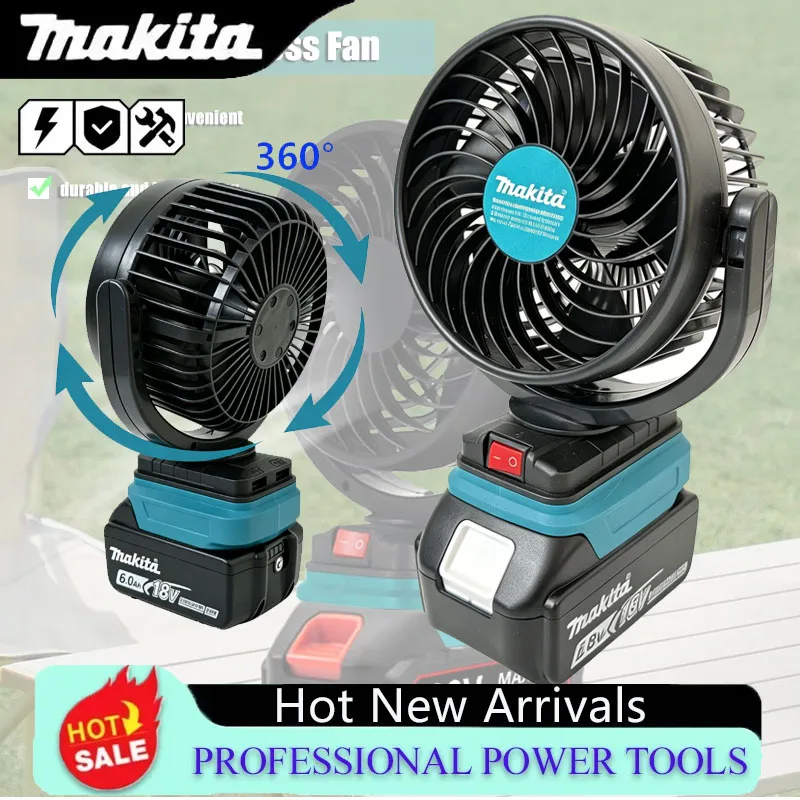 Outdoor Camping Fans - Ventilatore portatile ricaricabile senza fili Makita