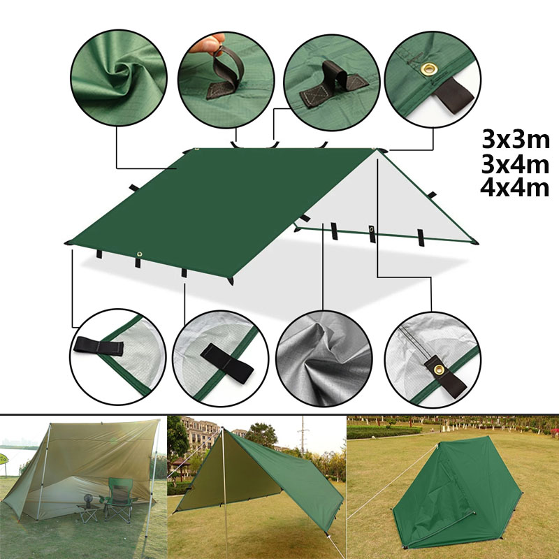 4x4m 4x3m 3x3m 19 Hang Points  - Waterproof Tarp Shelter recensione e prezzo