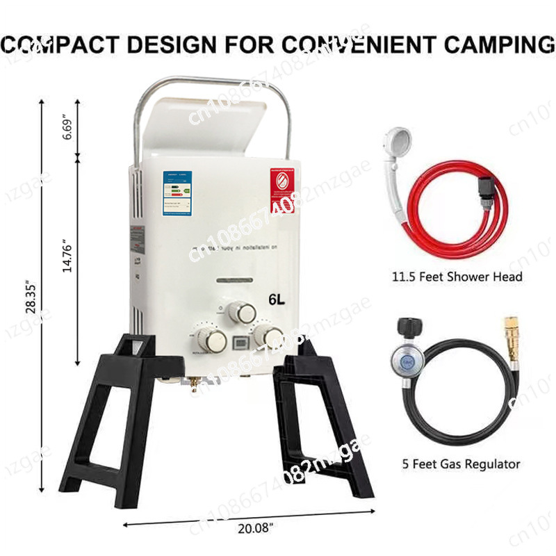 Nuovo scaldabagno senza serbat - Outdoor Camping Hot Water Heater recensione e prezzo