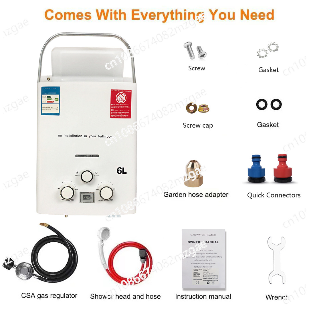 Nuovo scaldabagno senza serbat - Outdoor Camping Hot Water Heater recensione e prezzo