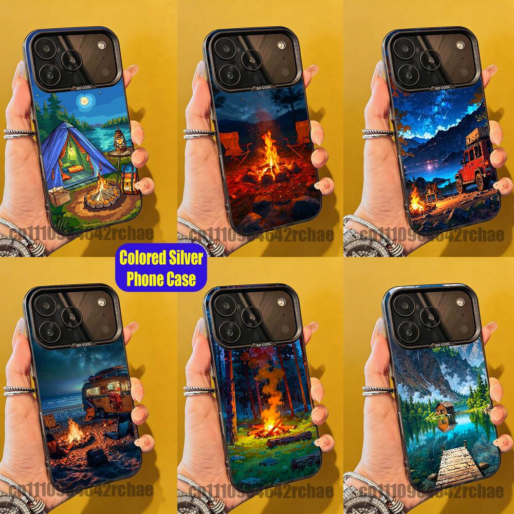 Cover per iPhone con Design Fa - Outdoor Camping Wallpaper recensione e prezzo