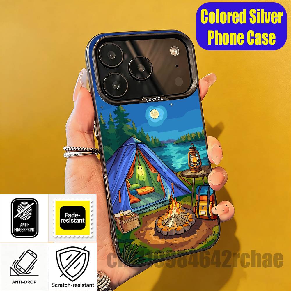 Cover per iPhone con Design Fa - Outdoor Camping Wallpaper recensione e prezzo