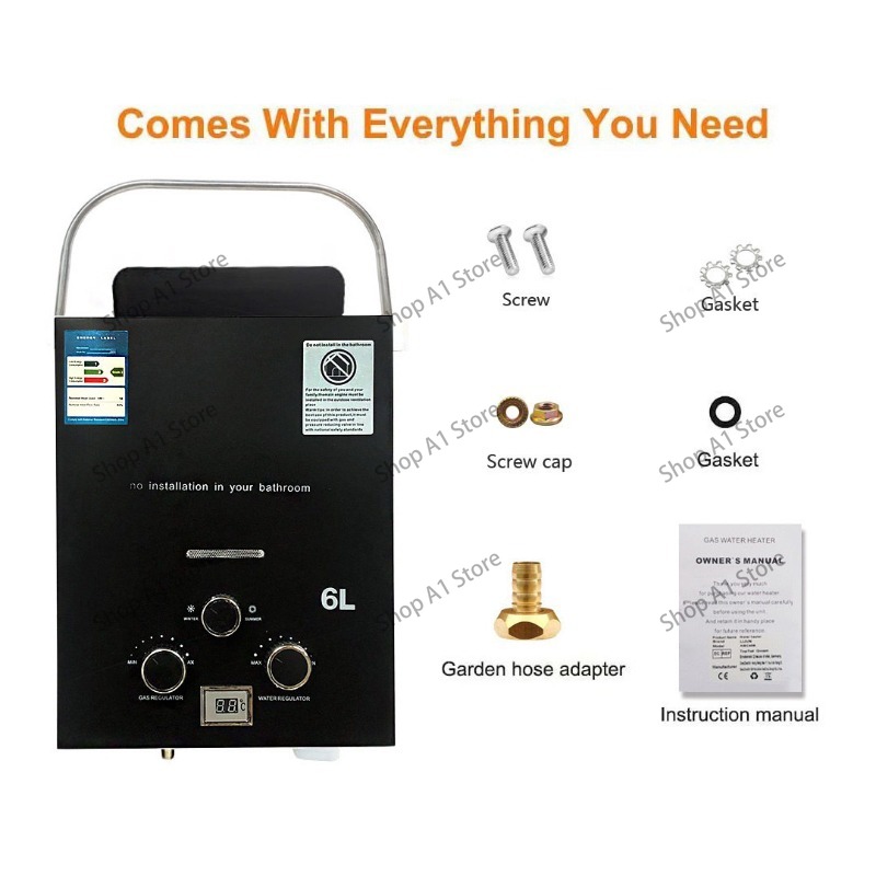 Scaldabagno 6L per Campeggio E - Outdoor Camping Hot Water Heater recensione e prezzo