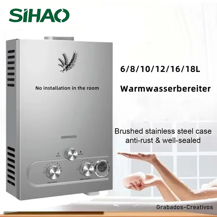 SIHAO 12L 16L 18L GPM GPL Gas  - Outdoor Camping Hot Water Heater recensione e prezzo
