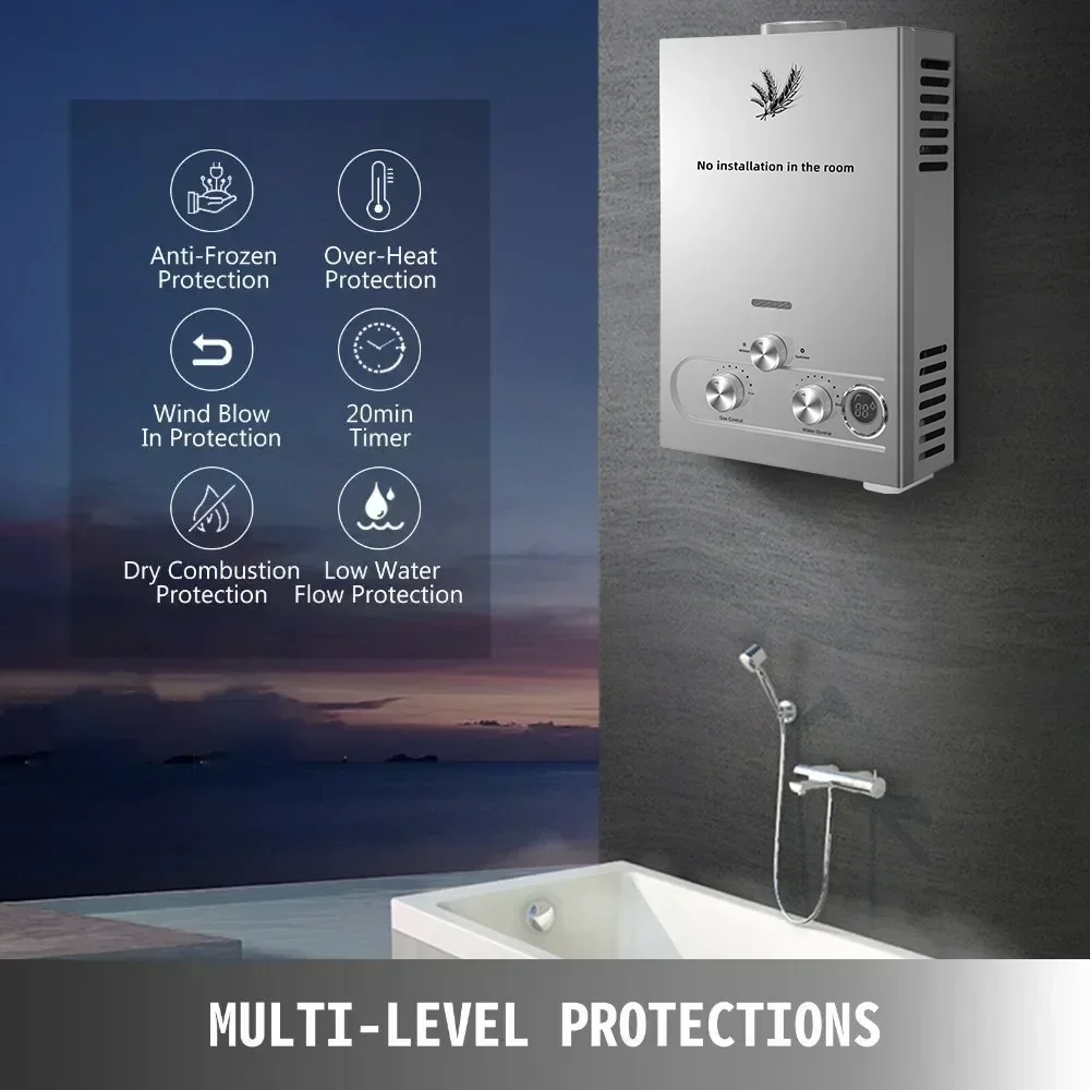 SIHAO 12L 16L 18L GPM GPL Gas  - Outdoor Camping Hot Water Heater recensione e prezzo