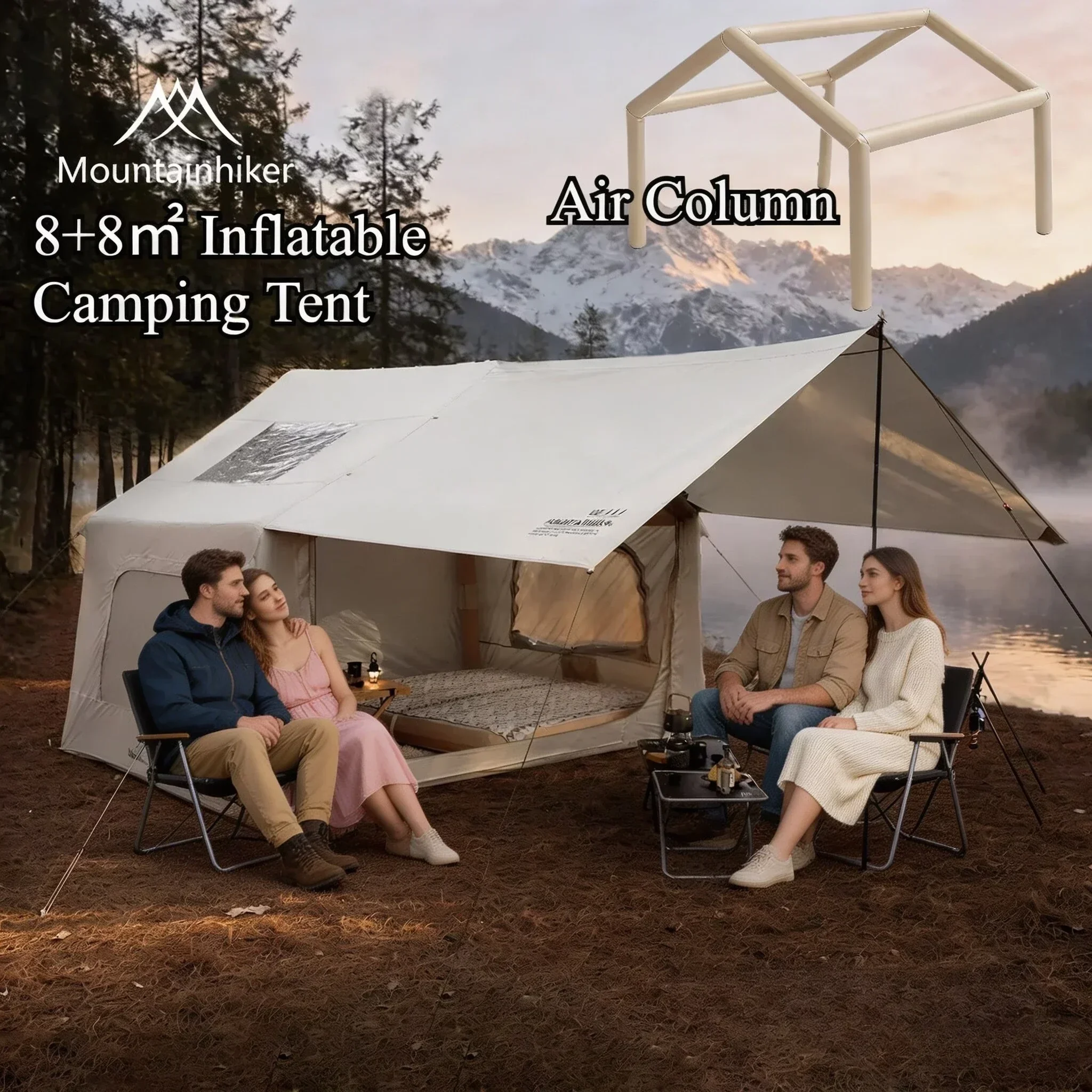 8+8 ㎡   Tenda da campeggio gon - Outdoor Camping Outfit recensione e prezzo