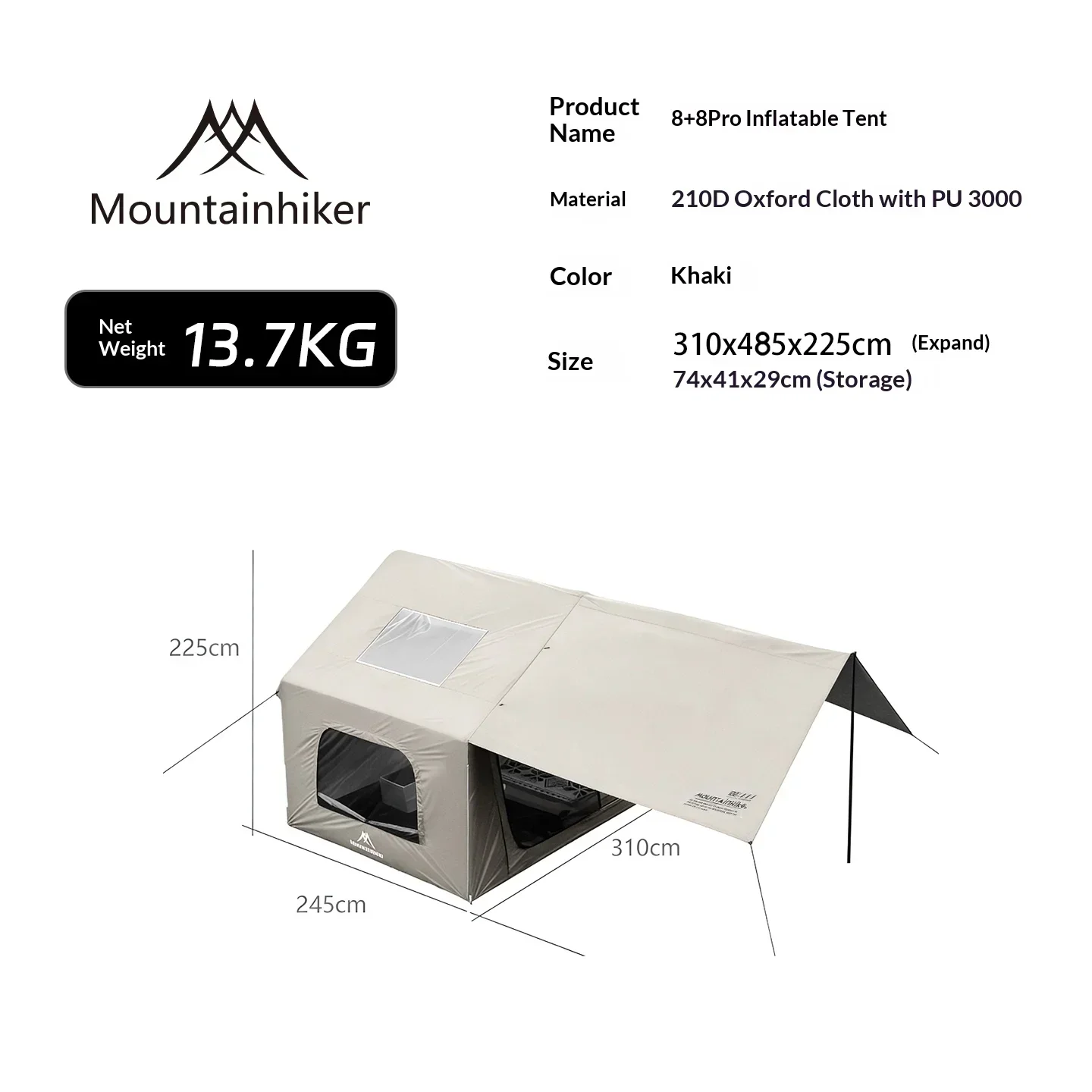 8+8 ㎡   Tenda da campeggio gon - Outdoor Camping Outfit recensione e prezzo