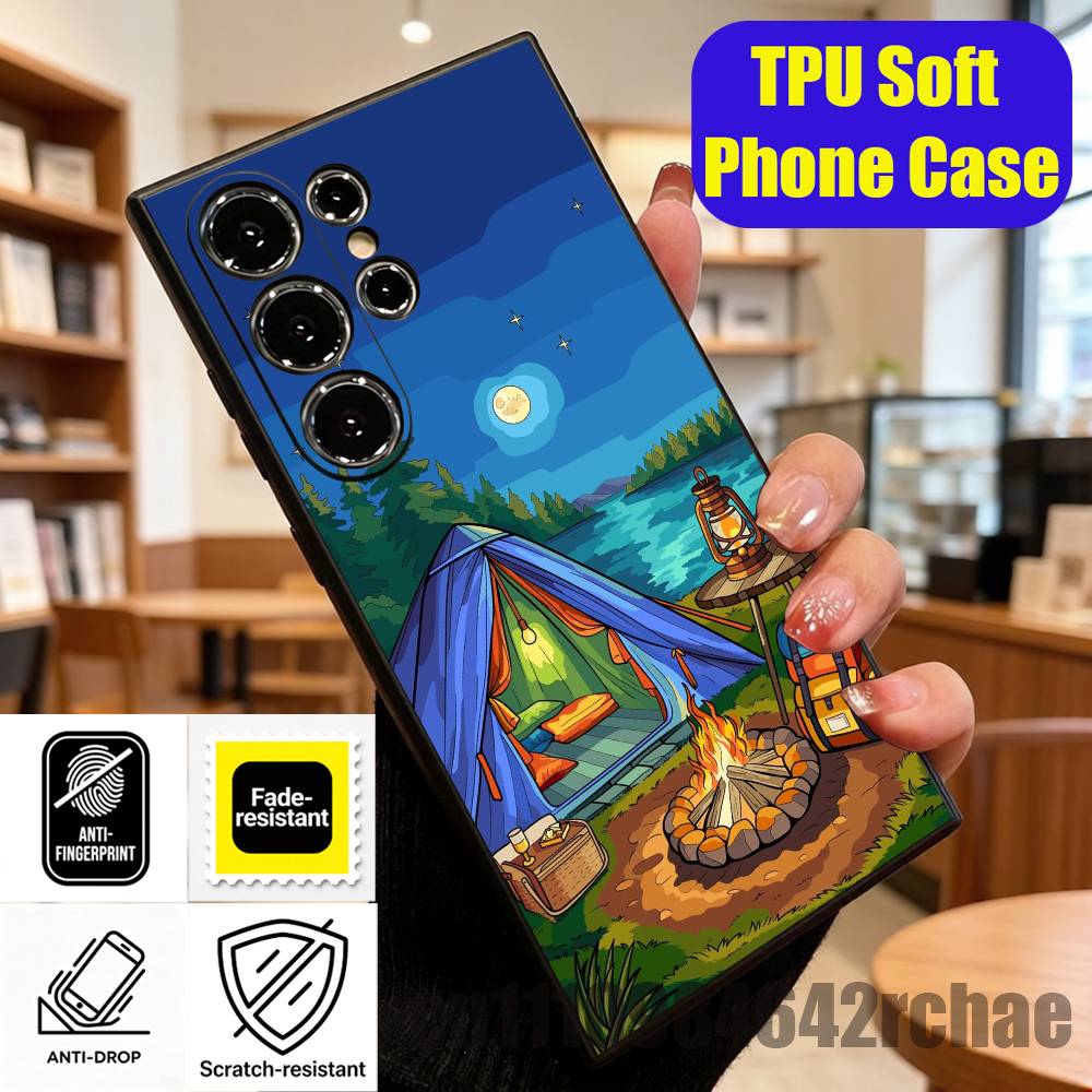 Cover in Silicone per Samsung  - Outdoor Camping Wallpaper recensione e prezzo